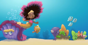 Professional Illustration for Children's Books, Games, and Education - Mermaid and The Grumpy Old Clam Pages 5 and 6