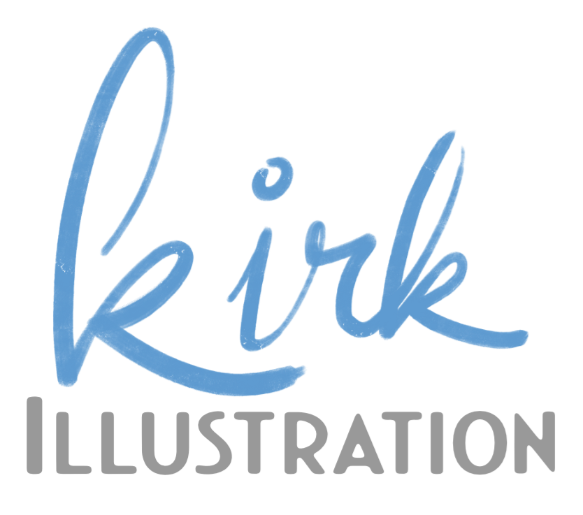 Professional Illustration for Children's Books, Games, and Education - Kirk Illustration Logo